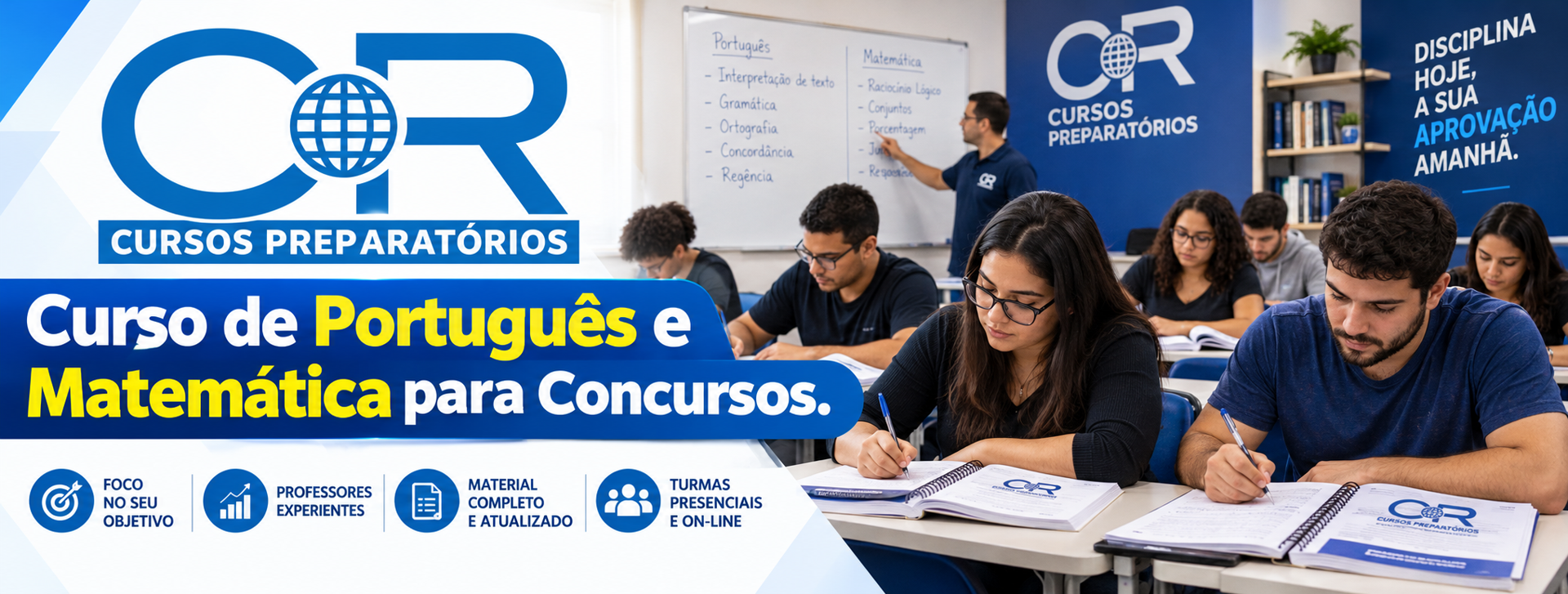 Curso de Português e Matemática para Concursos