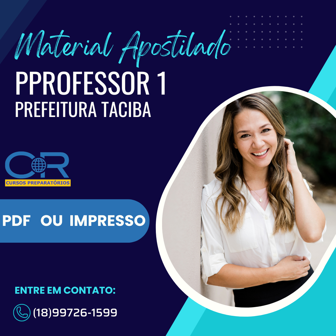 Apostilas para Professor I - Prefeitura de Taciba