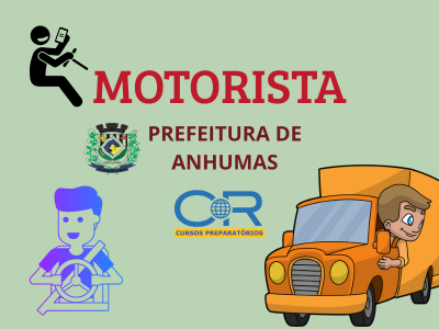 Apostila Motorista da Prefeitura de Anhumas