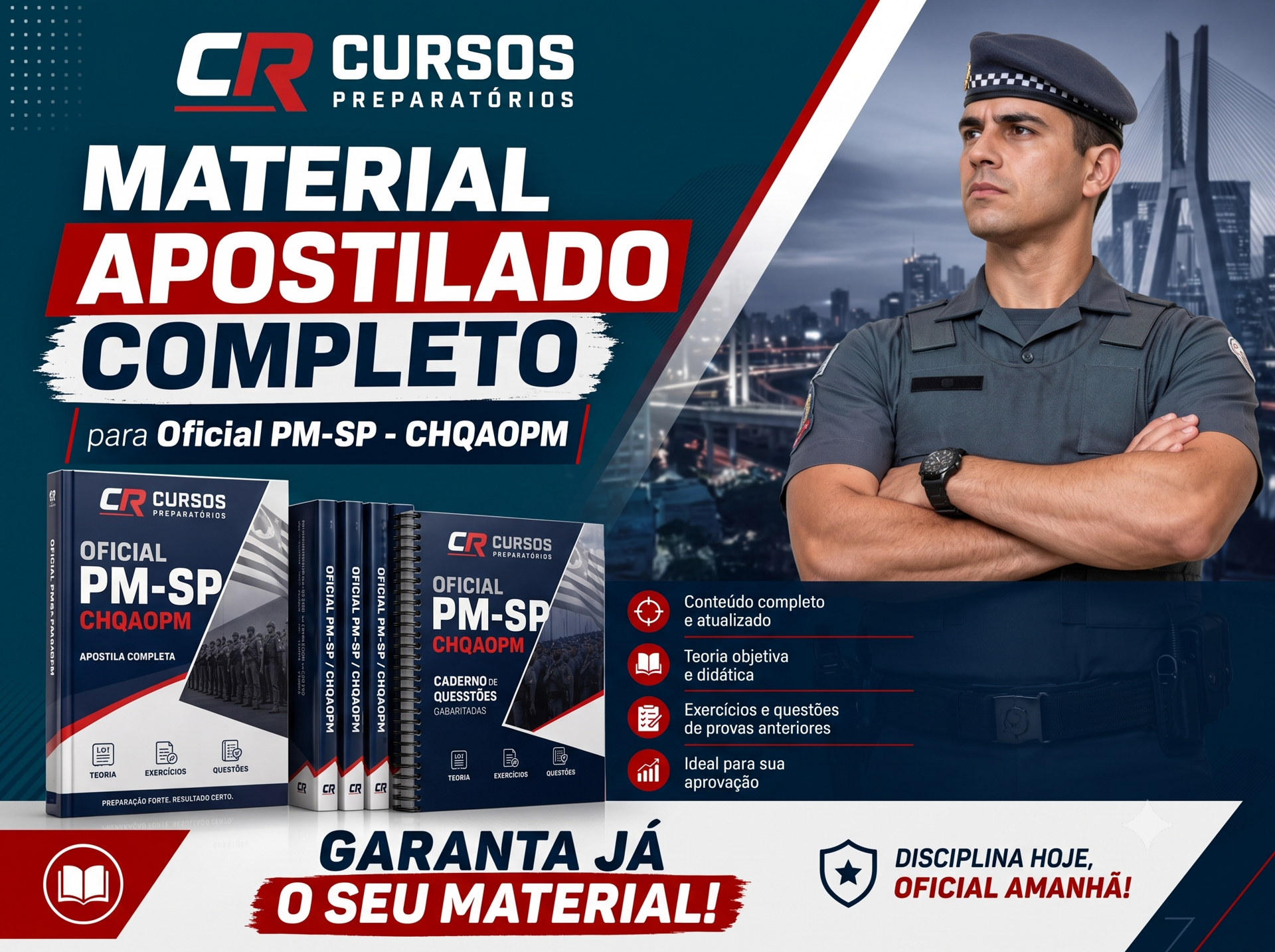 Material Apostilado para CHQAOPM - QUADRO DE OFICIAIS