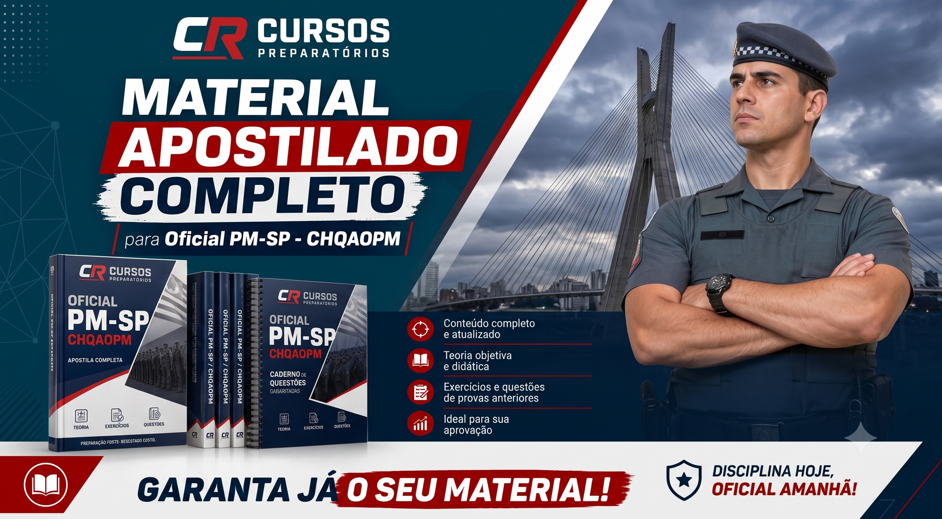 Material Apostilado para CHQAOPM - QUADRO DE OFICIAIS (PDF)